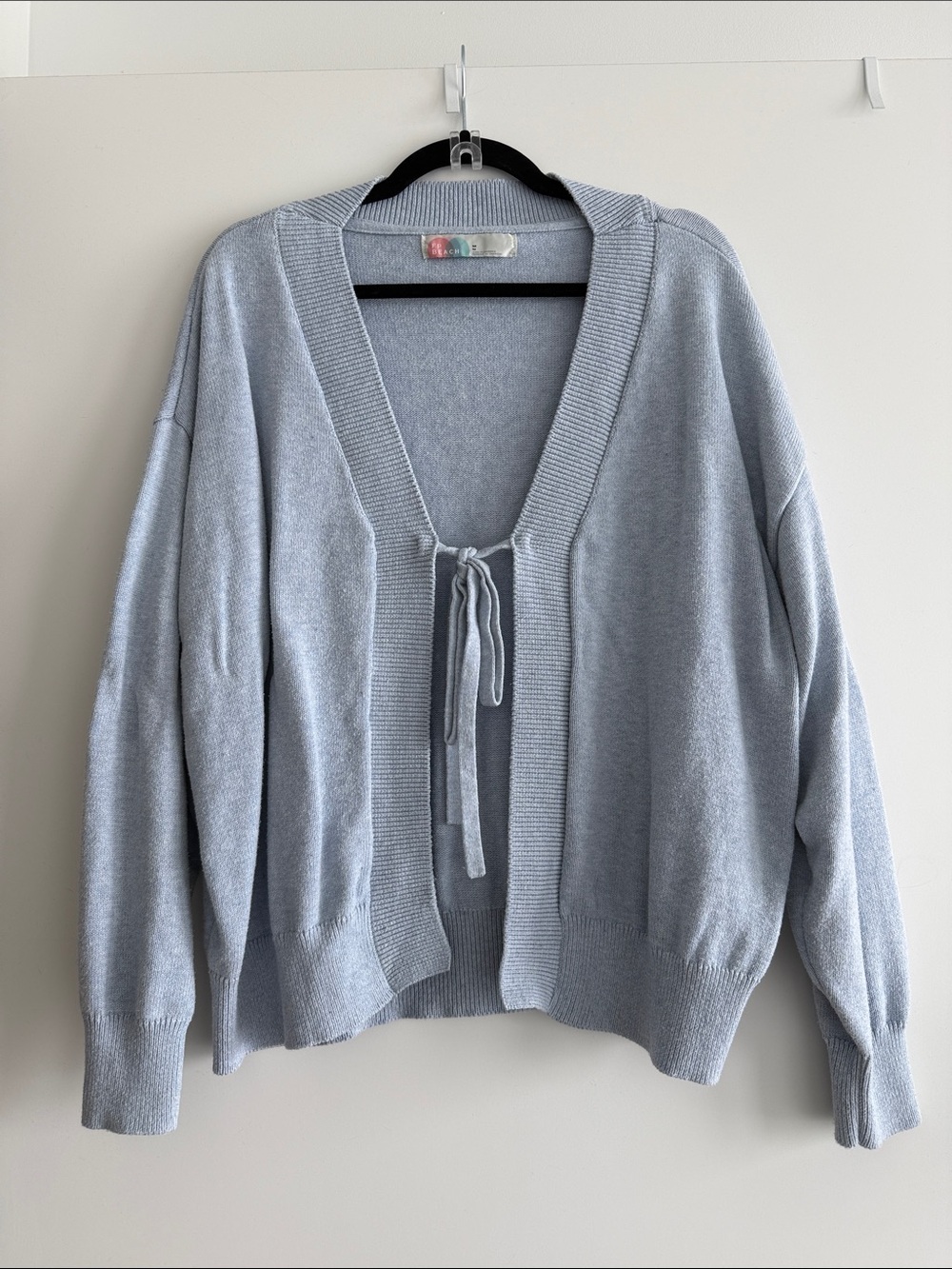 Free People Light Blue Tie-Front Women's Cardigan Sweater Set
